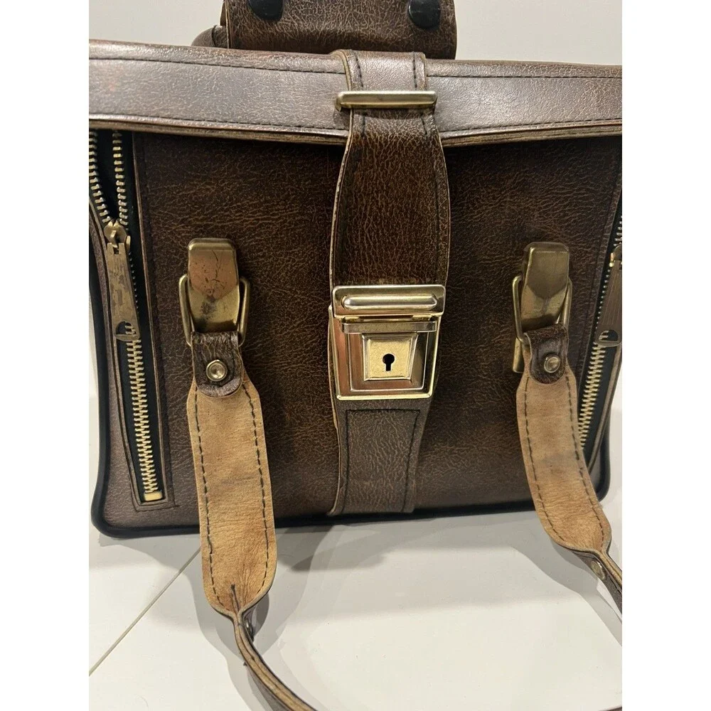 Genuine Cowhide Leather Camera Bag Vintage Rare